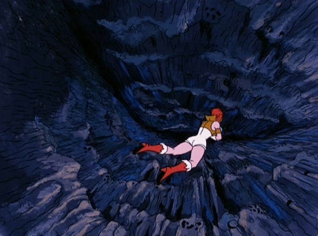 Teela falls into the Abyss